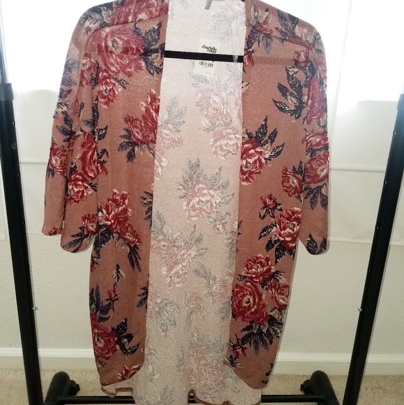 Floral open long cardigan NWT - Picture 2 of 4